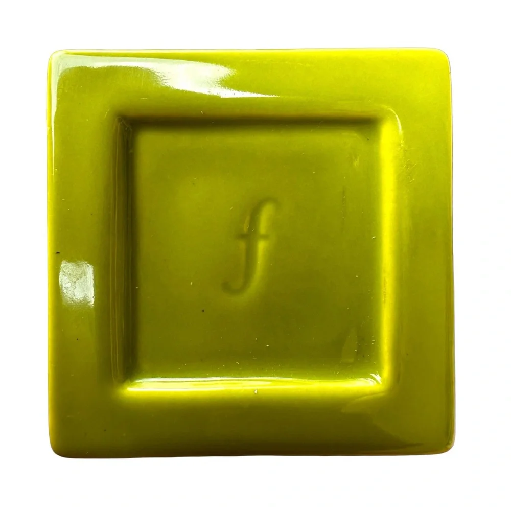 TEA FORTE Ceramic Tea Bag Tray Holder (pair of 2) Green